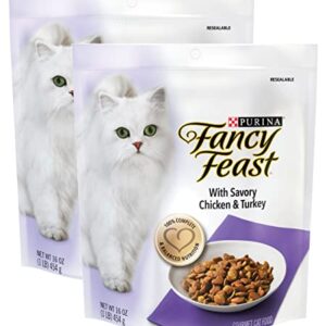 Fancy Feast Gourmet Savory Chicken & Turkey Dry Cat Food (2-Bags) (16 OZ Each)