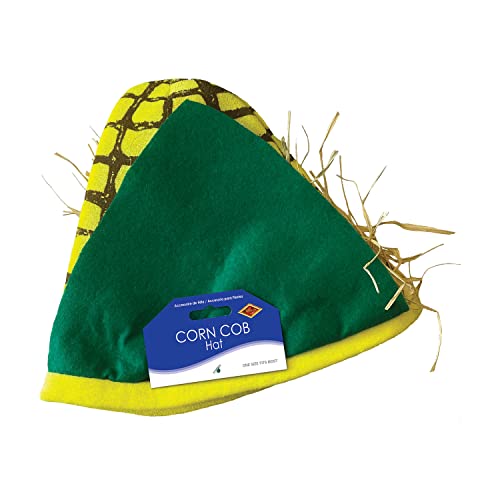 Beistle 60674 Plush Corn Cob Hat, multicolor, adult