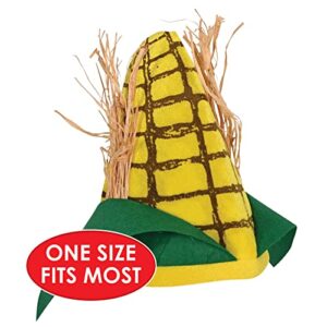 Beistle 60674 Plush Corn Cob Hat, multicolor, adult