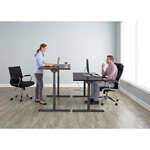 Realspace® Magellan Pneumatic Height-Adjustable Standing Desk, 60"W, Cherry