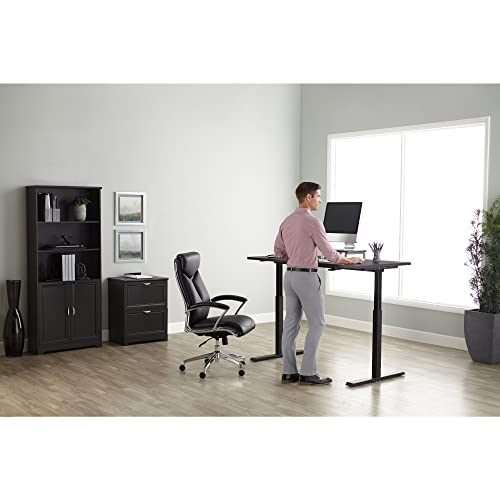 Realspace® Magellan Pneumatic Height-Adjustable Standing Desk, 60"W, Cherry