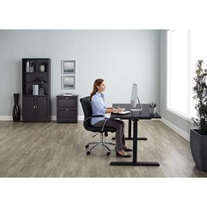 Realspace® Magellan Pneumatic Height-Adjustable Standing Desk, 60"W, Cherry