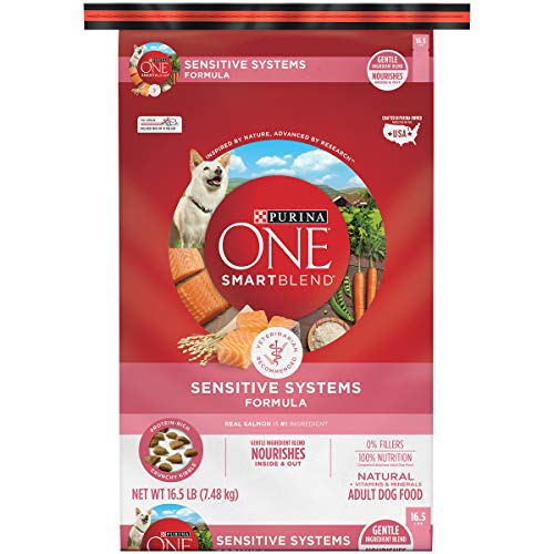 Purina ONE Natural, Sensitive Stomach Dry Dog Food, +Plus Skin & Coat Formula - 16.5 lb. Bag