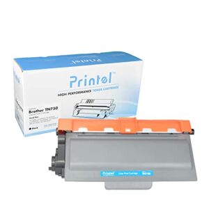 printel compatible toner cartridge for brother tn750 black, high yield toner cartridge replacement for brother dcp-8110, brother dcp-8150, brother dcp-8155