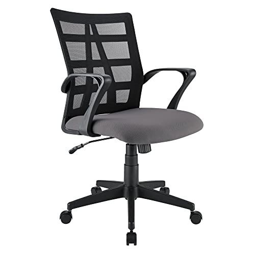 Realspace® Jaxby Mesh Mid-Back Task Chair, Black/Gray