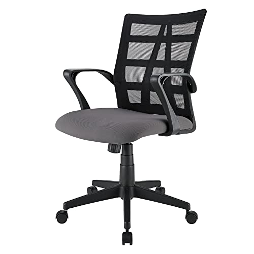 Realspace® Jaxby Mesh Mid-Back Task Chair, Black/Gray