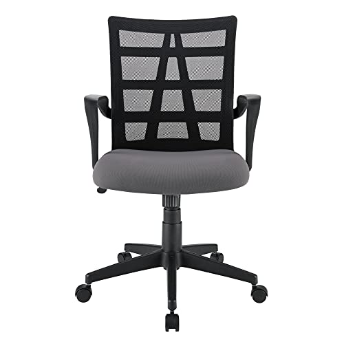 Realspace® Jaxby Mesh Mid-Back Task Chair, Black/Gray