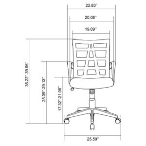 Realspace® Jaxby Mesh Mid-Back Task Chair, Black/Gray