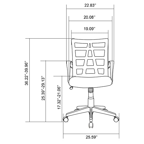 Realspace® Jaxby Mesh Mid-Back Task Chair, Black/Gray