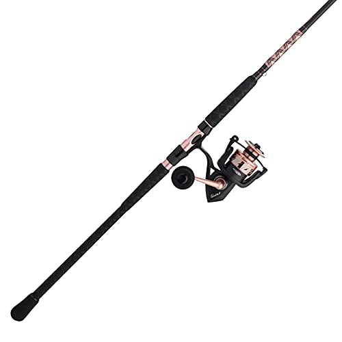 PENN Passion II Spinning Reel and Fishing Rod Combo,Black/Rose Gold