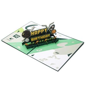 Ribbli Pop Up Birthday Card, Happy Birthday Card, Sports Style Birthday Card for Men Dad Husband Boyfriend Brother Son Kids Friend, with Envelope