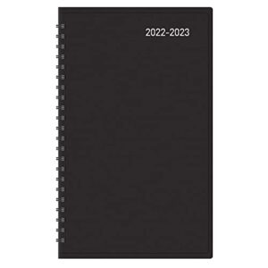 office depot® brand weekly/monthly academic planner, 5″ x 8″, 30% recycled, black, july 2022 to august 2023