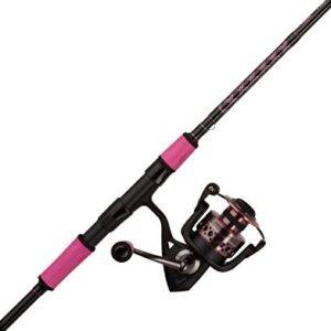 PENN Passion Spinning Reel and Fishing Rod Combo, Black Pink