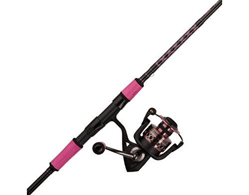 PENN Passion Spinning Reel and Fishing Rod Combo, Black Pink