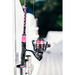 PENN Passion Spinning Reel and Fishing Rod Combo, Black Pink