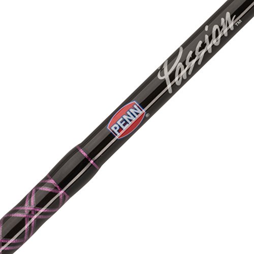 PENN Passion Spinning Reel and Fishing Rod Combo, Black Pink