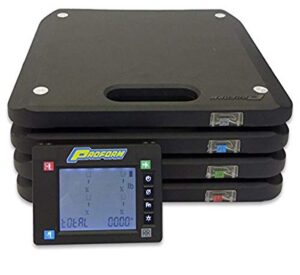 proform vehicle scale, slim, electric, 15 in square, 1750 capacity pad, wireless, case/controller/pads, kit (tci67644)