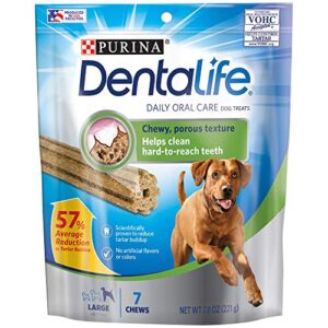 purina dentallife daily oral care dog treats large chews – 7 ct