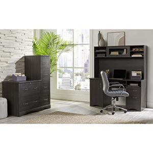 Realspace® Pelingo 56"W Desk with Hutch, Dark Gray