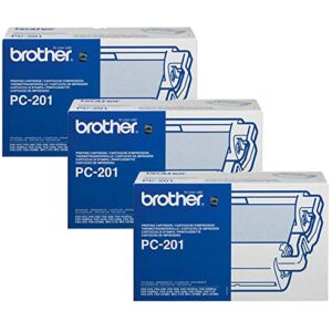 3 x brother pc-201 ink cartridge – black – retail packaging