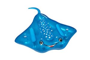swimline manta ray inflatable pool ride on, blue, 84″ x 73″ x 14″