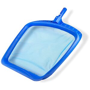 swimline 8039 premium extra strong leaf skimmer net head cleaner for swimming pool spa fountain pond hot tub leaves bugs debris fine cleaning maintenance, heavy duty large, blue