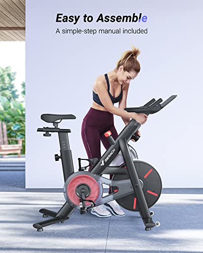 MERACH Exercise Bike, Bluetooth Stationary Bike for Home with Magnetic Resistance, Indoor Cycling Bike with 350lbs Weight Capacity, iPad Holder, TT