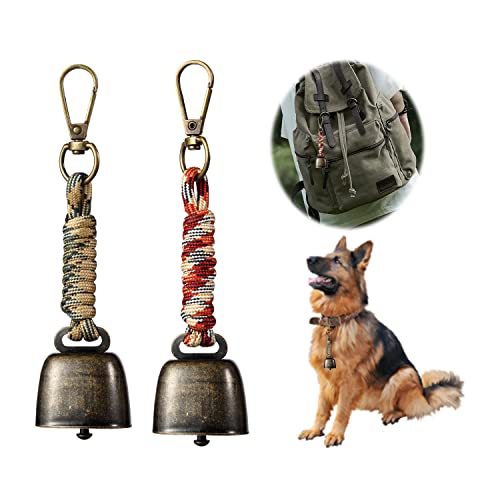 FURSDOLY Pet Dog Collar Bells Bear bells Hiking Bells Pet Bells for Dog Bells for dog Collars Hand-maded Unique Loud Bells (Pattern-1)