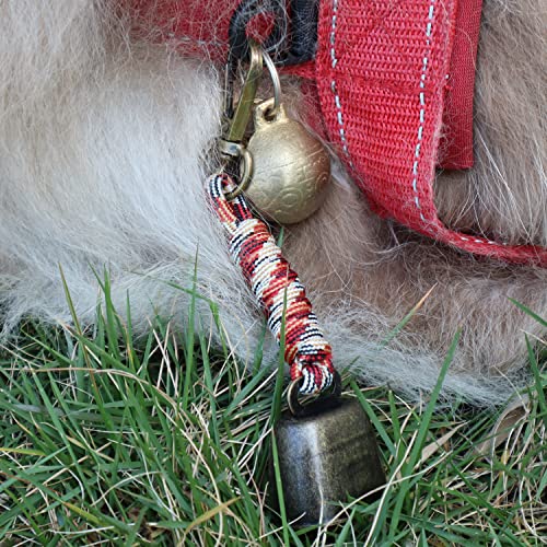 FURSDOLY Pet Dog Collar Bells Bear bells Hiking Bells Pet Bells for Dog Bells for dog Collars Hand-maded Unique Loud Bells (Pattern-1)