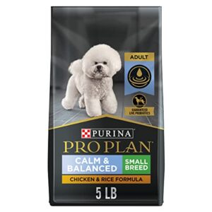 purina pro plan calm & balanced adult small breed chicken & rice formula dry dog food – 5 lb. bag