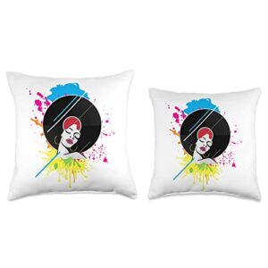 Rock Dolphin - Soul Station Pride RnB Tops Disco Era Dance Retro Soul Style Throw Pillow, 18x18, Multicolor