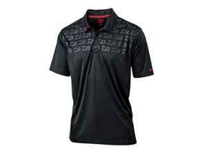 daiwa fishing polo shirt black polo shirt logo front chest m