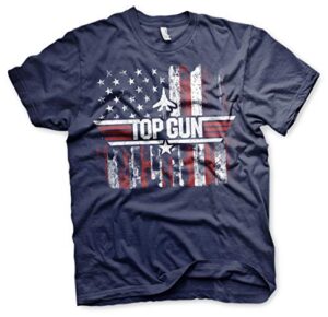 top gun officially licensed america mens t-shirt (navy blue), medium