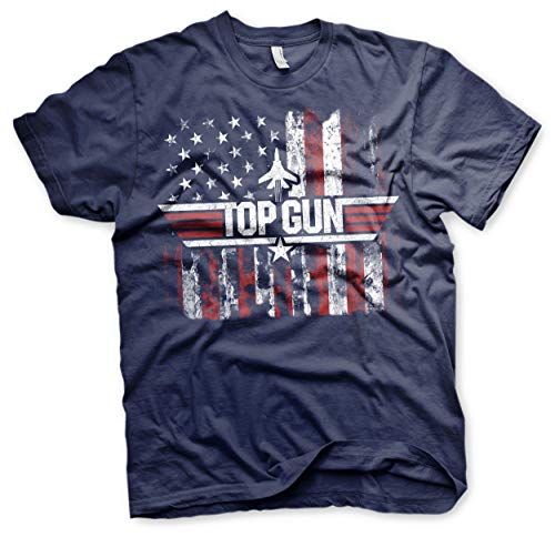 Top Gun Officially Licensed America Mens T-Shirt (Navy Blue), Medium