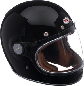 bell bullitt full-face motorcycle helmet (solid gloss black, medium)