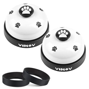 VIMOV Pet Training Bells, Set of 2 Dog Bells for Potty Training, Desk Bell for Dogs, White