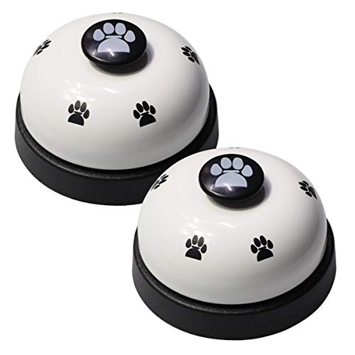 VIMOV Pet Training Bells, Set of 2 Dog Bells for Potty Training, Desk Bell for Dogs, White