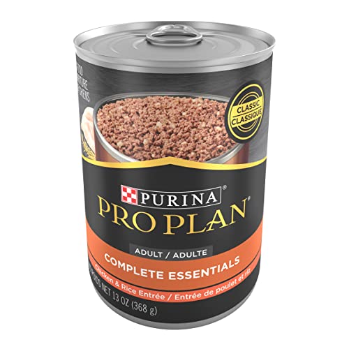 Purina Pro Plan High Protein Dog Food Wet Pate, Chicken and Rice Entree - (12) 13 oz. Cans