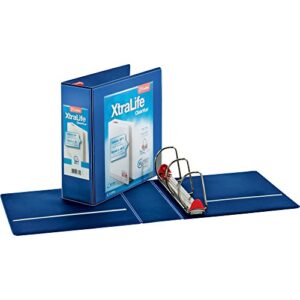 tops products 26342 clearvue binder, d-ring,4-inch capacity, 11-inch x8-1/2-inch, blue