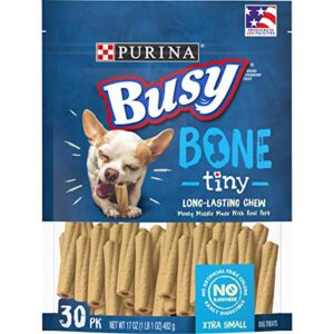 purina busy made in usa facilities toy breed dog bones, tiny – 30 ct. pouch