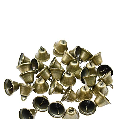 Maydahui 35PCS Vintage Bronze Jingle Bells (1.7"X 1.5") for Dog Doorbell & Potty Training, Housebreaking, Making Wind Chimes,Christmas Bell