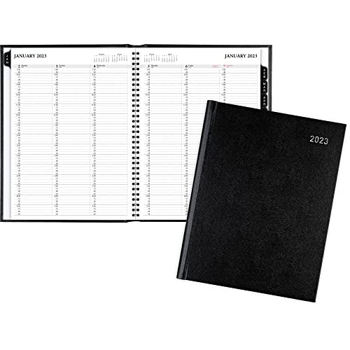 Office Depot® Brand Weekly Appointment Book, 8" x 11", Black, January To December 2023, OD711000