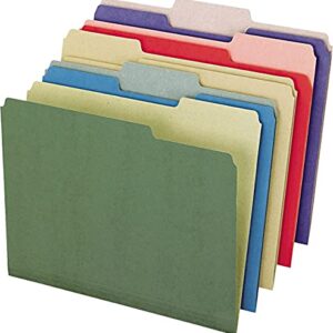 Pendaflex 04350 Earthwise by Pendaflex Recycled File Folders, 1/3 Top Tab, LTR, Assorted, 50/Bx