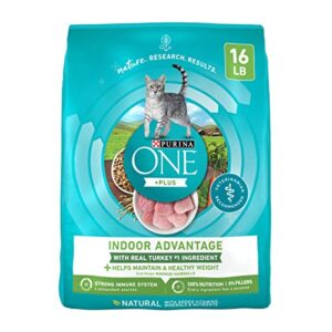 purina one natural, low fat, weight control, indoor dry cat food, +plus indoor advantage – 16 lb. bag