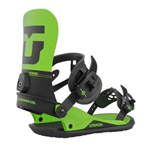 union strata team snowboard bindings mens sz m (8-10) acid green