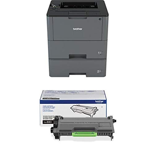 Brother HLL6200DWT Wireless Monochrome Printer with Dual Paper Tray, Amazon Dash Replenishment Enabled and Brother Printer TN880 Super High Yield Toner Bundle