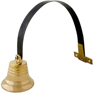 shopkeepers bell – antique doorbell wall mounted metal, ring bell for door opening, door ringer for business entry, solid brass metal door bell