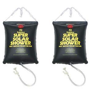 New Solstice 3.75 Gallon Super Solar Sun Backpacking Camping Outdoor Showers (2 Pack)