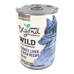 Purina Beyond High Protein, Grain Free, Natural Pate Wet Dog Food, WILD Turkey, Liver & Duck Recipe - (12) 13 oz. Cans
