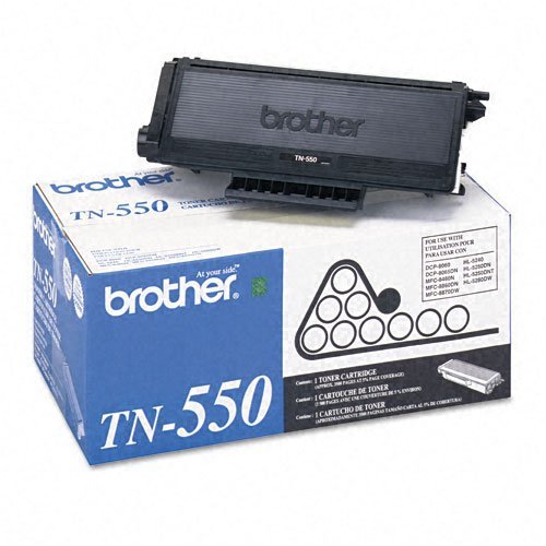 Brother : TN550 Toner, 3500 Page-Yield, Black -:- Sold as 2 Packs of - 1 - / - Total of 2 Each